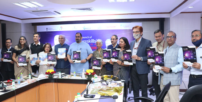 Hon'ble Union Minister of State (Electronics & IT and Skill Development & Entrepreneurship), Shri Rajeev Chandrasekhar launches the FutureSkills PRIME program